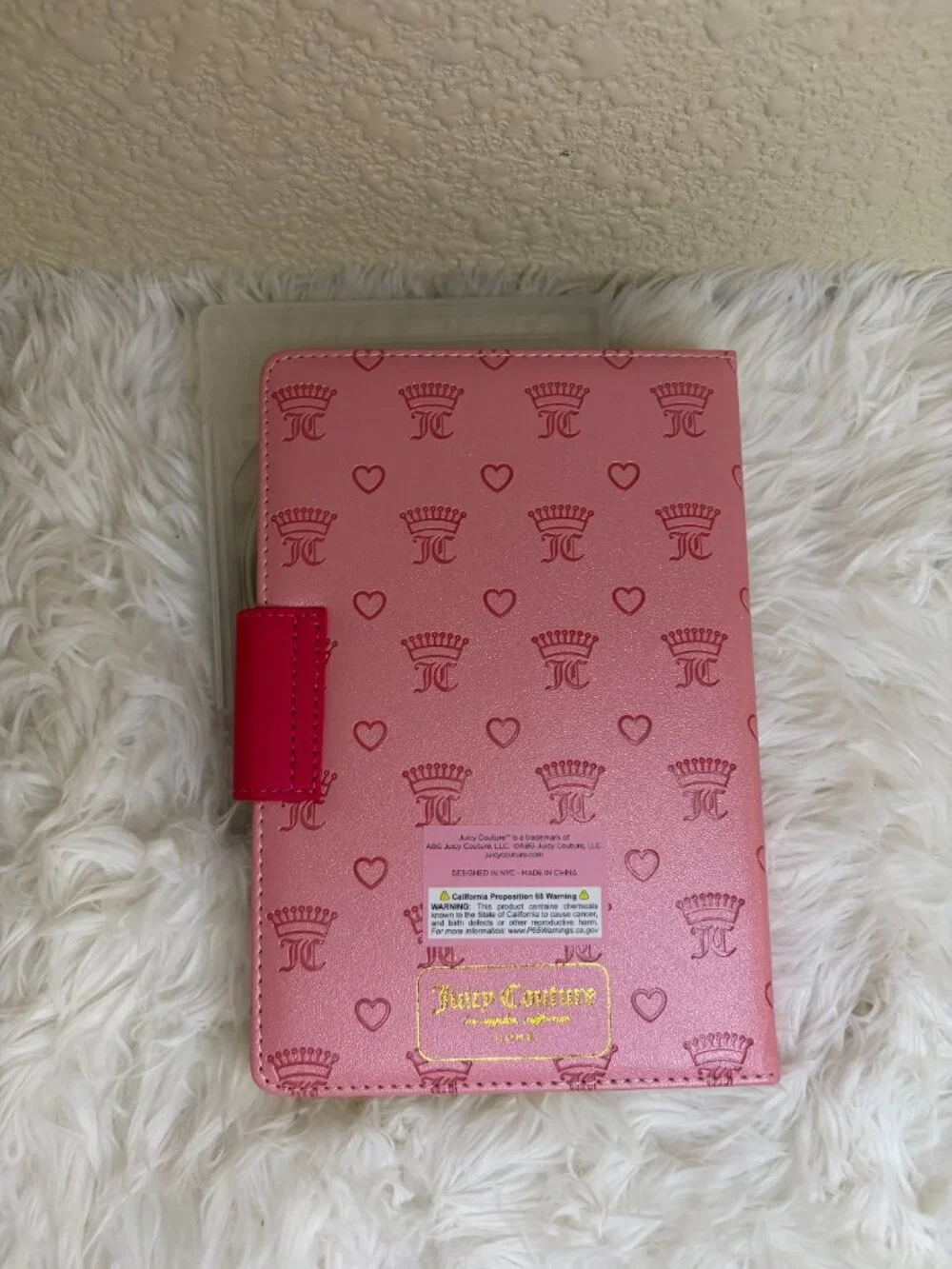 Juicy Couture Pink Journal Heart Pen Notebook Planner Diary 280 Pages NWT